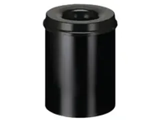 OUTLET Ronde papierbak met vlamdovende deksel 30 Liter, diameter 33,5 - 1