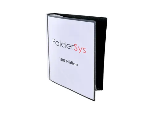 showalbum A4 zwart met 100 insteekhoezen en frontsheet
