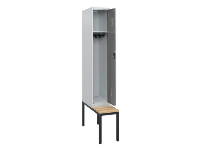 locker met bank,HxBxD 1950x300x815mm,1vak,vak B 300mm,cilinderslot