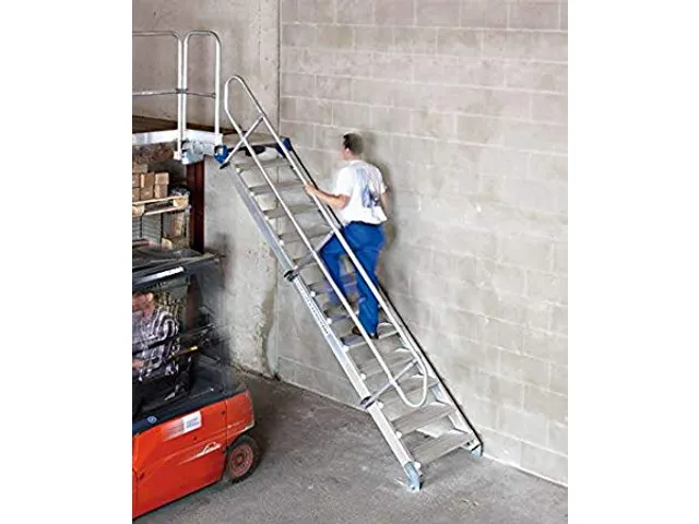 bordestrap,bordes H 1,25m,5treden,trede B 600mm,aluminium