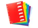 Tabbladen PP opaak A4+ 6 tabs ass