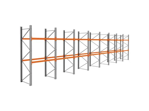 palletstelling,basis+7xaanbouw,HxBxD 3360x15500x1100mm,vakl. 3000kg