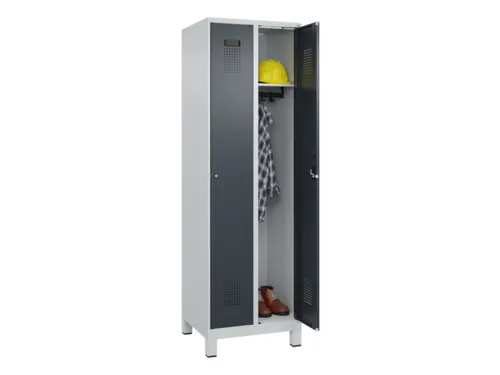locker,HxBxD 1950x600x500mm,2vak,vak B 300mm,cil.-slot,voeten