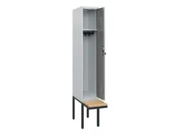 locker met bank,HxBxD 1950x300x815mm,1vak,vak B 300mm,draaigrendel
