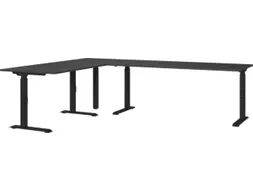 hoekbureau,in h. verstelb.,HxBxD 710-910x2600x2000mm,blad grafiet
