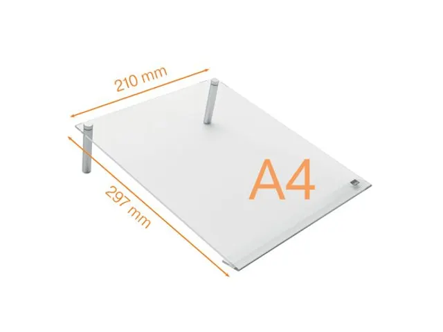 Notitiebord Nobo transparant acryl schuin A4