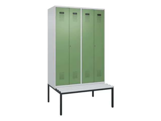 armoire vestiaire avec banc noir et blanc,HxlxP 2120x1200x815mm