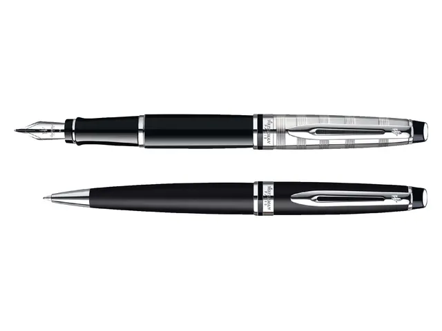 Stylo Bille Waterman Expert Noir Laqué CT pointe moyenne
