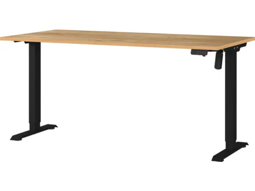 Elektrisch ihv bureau,HxBxD 710-1190x1600x800mm,blad Navarra-eiken