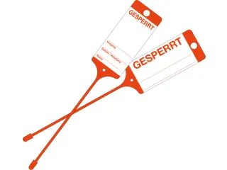 Goederenlabel PP rood “Afgezet” gelijnd - 3