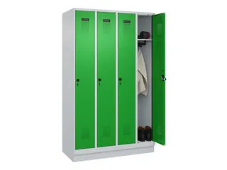 locker,HxBxD 1950x1200x500mm,4vak,vak B 300mm,draaigrendel,sokkel - 1