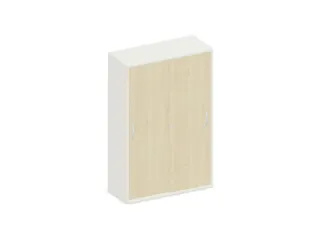 Schuifdeurkast 1540x1000x430mm Romp Wit Decor Front Esdoorn - 1