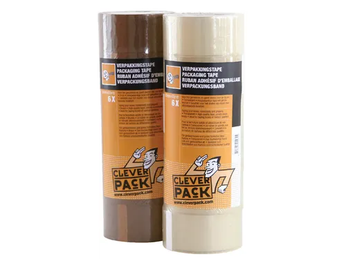 Verpakkingstape Cleverpack Pp 50mmx66m Transparant