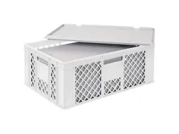 Euronorm-stapelbak,m. isoleerbox,HxLxB 240x600x400mm,43/20,4l,HDPE,wit