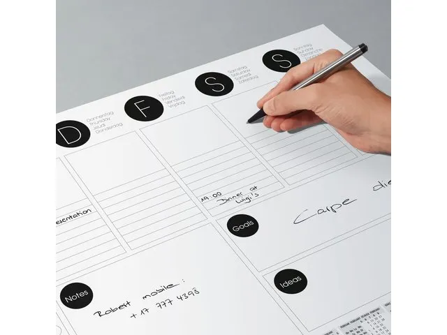 Designonderlegger Sigel week- planner A3 27/28 42x29,7cm 30 vel met to