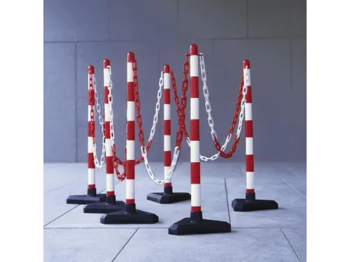 Kettingstaander-set 6 Kettingstaanders Driehoekige Voet 10m Ketting