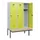 locker met bank,HxBxD 1950x1200x815mm,3vak,vak B 400mm,draaigrendel