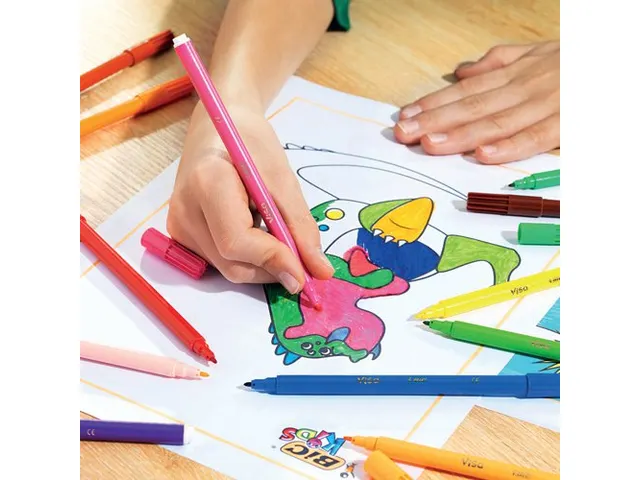 Kleurstiften BicKids visa fijn assorti schoolbox à 288 stuks