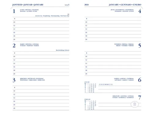 Agenda 2027 Ryam Memoplan 7 Nappa 7dagen/2pagina's assorti