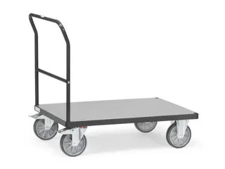duwbeugelwagen,draagverm. 600kg,laadvl. LxB 1200x800mm,houtplaat - 1
