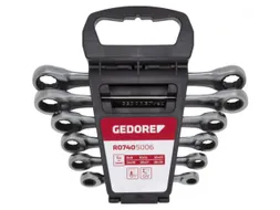 R07405006 6-delige ratelsleutelset met dubbele ring SW8-19mm