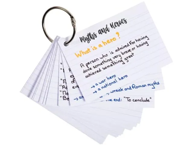 gekleurde systeemkaarten A7 gelijnd 50 stuks