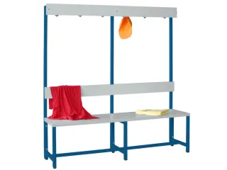 omkleedbank,HxLxD 1600x1500x400mm,onderstel RAL5010 - 2