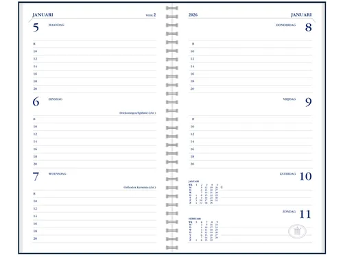 Agenda 2027 Ryam Memoplan 7 Suprema ringplasic 7dagen/2pagina's bordea