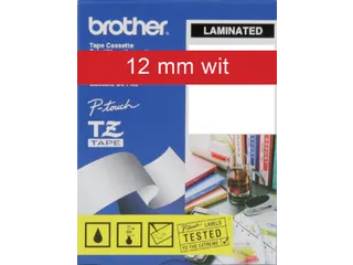 Labeltape Brother P-touch TZe-435 standaard 12mm wit op rood - 3