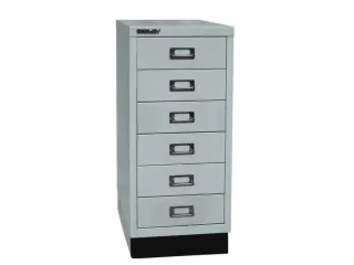 kantoor-ladekast HxBxD 670x279x380mm 6 laden romp lichtgrijs staal - 3