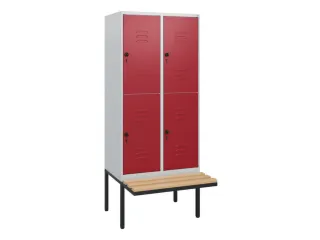 Dubbeldekse dekenkist,HxBxD 1950x800x815mm,2x2vak.,vak B 400mm - 1