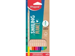 Kleurpotlood Maped Smiling Planet set à 12 kleuren