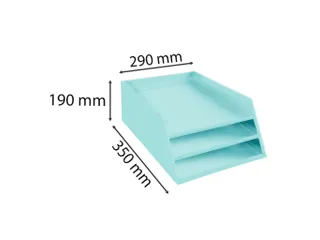 Kartonnen postmand 3 niveaus pastelgroen - 5