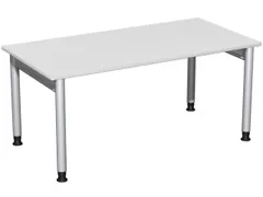 In hoogte verstelbaar bureau,HxBxD 680-820x1600x800mm,blad lichtgrijs