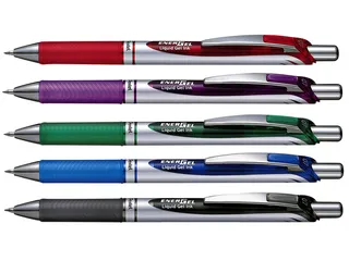 Gelschrijver Pentel Energel BL77 zwart 0.4mm - 4