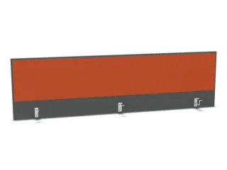 opzetpaneel bureau aanbouw achter MS-donkergrijs BN3012-oranje 2000mm - 1