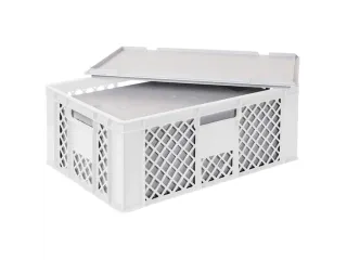 Euronorm-stapelbak,m. isoleerbox,HxLxB 240x600x400mm,43/20,4l,HDPE,wit - 2