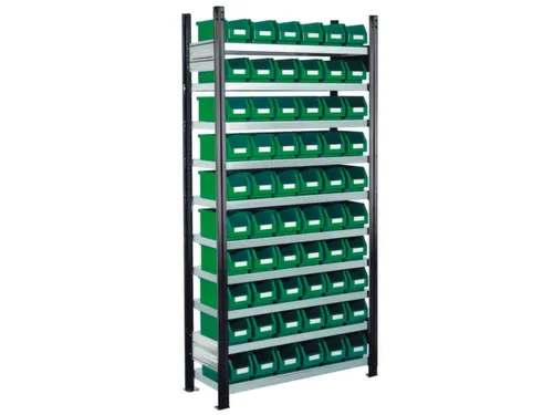 Bakkenstelling 2000x1000x300mm 60bakken PE groen vakl. 125kg eenzijdig