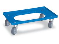 Bakonderwagen 250kg Laadvloer Lxb 600x400mm Rubberen Wielen Blauw