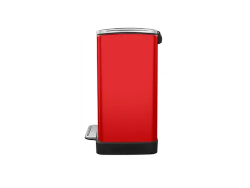 E-Cube recycling pedaalemmer Rood Mat RVS 28+18 Liter