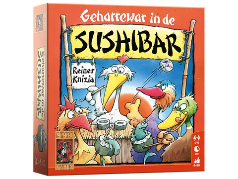 999Games Geharrewar in de Sushibar Dobbelspel 8+