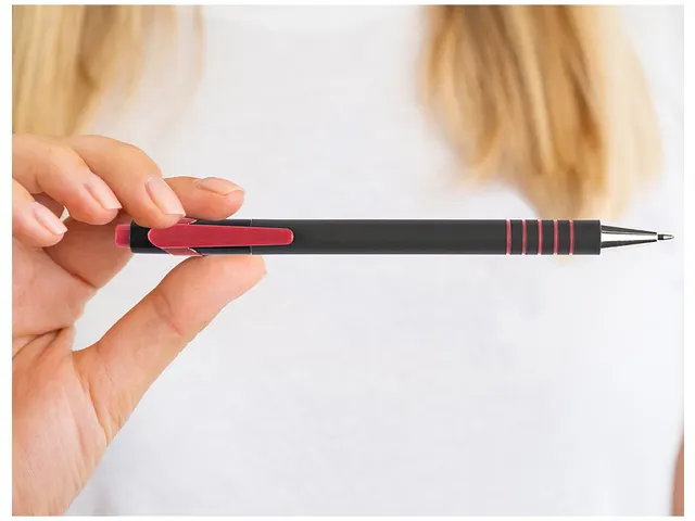 Balpen Lambda Intrekbaar Medium Rood