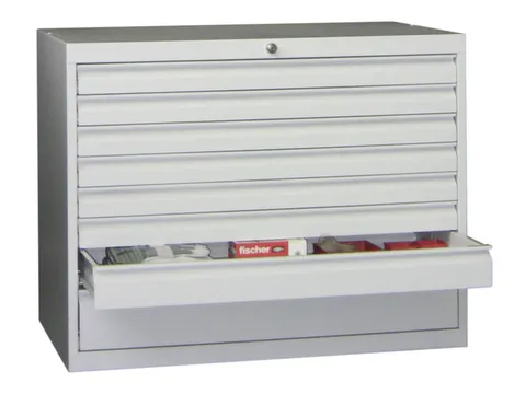 ladekast HxBxD 800x715x600mm 8laden cilinderslot romp RAL7035