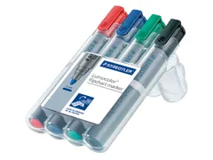 Viltstift Staedtler 356 voor flipover rond 2mm 4 stuks assorti