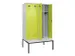 locker met bank,voor scheiding van kleding,HxBxD 2120x1200x815mm,4vak