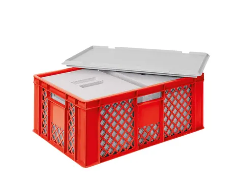 Euronorm-stapelbak,m. 2isoleerboxen,HxLxB 240x600x400mm,43/10,4l,HDPE