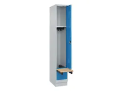 locker met bank,HxBxD 1950x300x815mm,1vak,vak B 300mm,cilinderslot