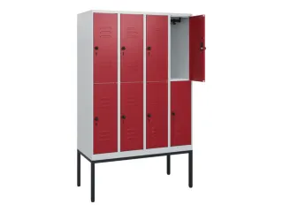 dubbeldekse locker,HxBxD 1950x1200x500mm,4x2vak.,vak B 300mm - 2