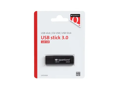 Quantore USB-stick 3.0 128GB Zwart