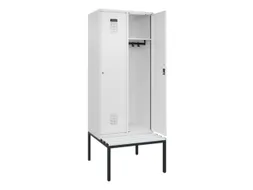 locker met bank,HxBxD 2120x800x815mm,2vak,vak B 400mm,cilinderslot